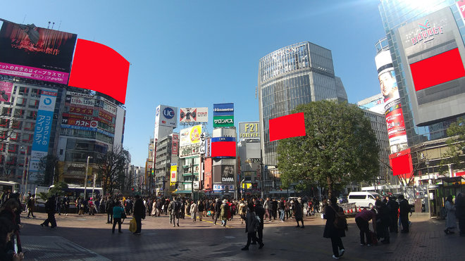 Shibuya Scramble Crossing 5 Groups Synchronized