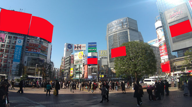 Shibuya Scramble Crossing 6 Groups Synchronized